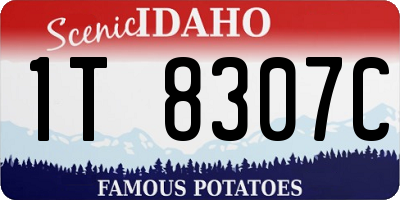 ID license plate 1T8307C