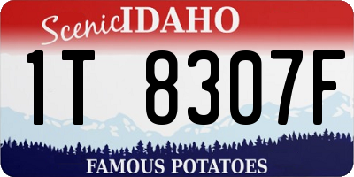 ID license plate 1T8307F