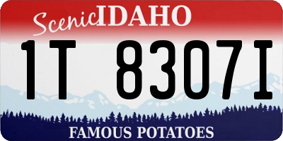 ID license plate 1T8307I