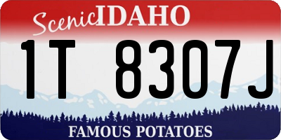 ID license plate 1T8307J
