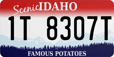 ID license plate 1T8307T