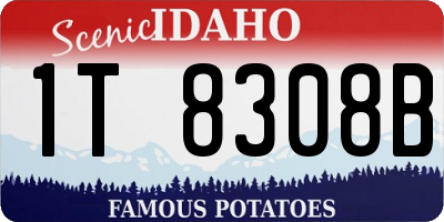 ID license plate 1T8308B