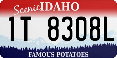 ID license plate 1T8308L