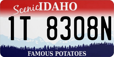 ID license plate 1T8308N