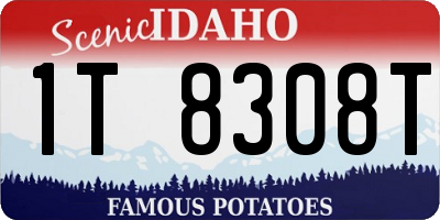 ID license plate 1T8308T
