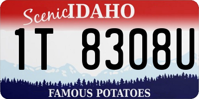 ID license plate 1T8308U