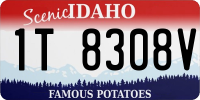 ID license plate 1T8308V