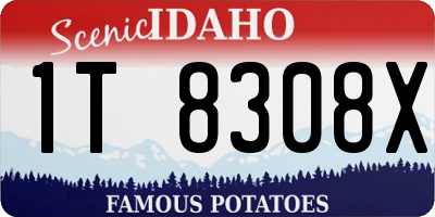ID license plate 1T8308X