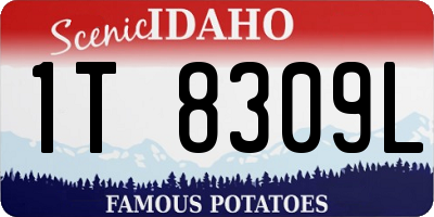 ID license plate 1T8309L