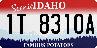 ID license plate 1T8310A