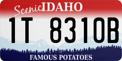ID license plate 1T8310B