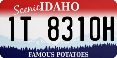 ID license plate 1T8310H