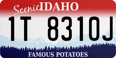 ID license plate 1T8310J
