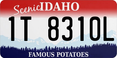 ID license plate 1T8310L