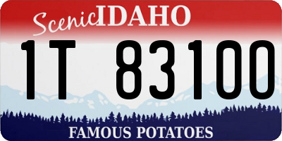 ID license plate 1T8310O