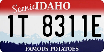 ID license plate 1T8311E