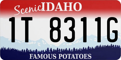 ID license plate 1T8311G