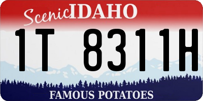 ID license plate 1T8311H