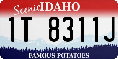 ID license plate 1T8311J