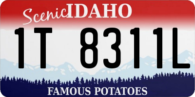 ID license plate 1T8311L