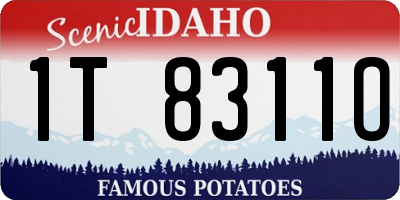 ID license plate 1T8311O