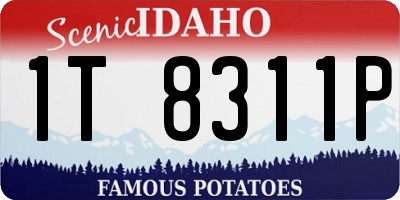ID license plate 1T8311P