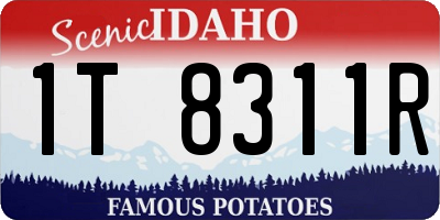 ID license plate 1T8311R