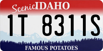 ID license plate 1T8311S