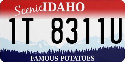 ID license plate 1T8311U