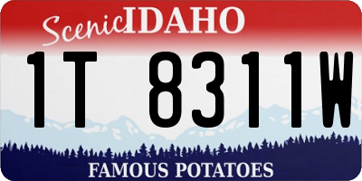ID license plate 1T8311W