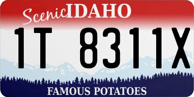 ID license plate 1T8311X