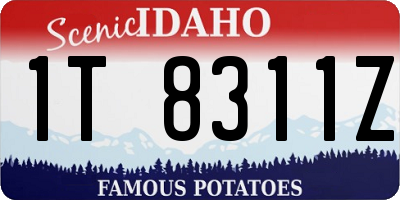 ID license plate 1T8311Z