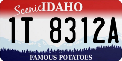 ID license plate 1T8312A