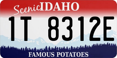 ID license plate 1T8312E
