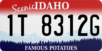ID license plate 1T8312G