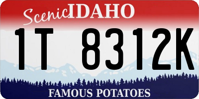 ID license plate 1T8312K
