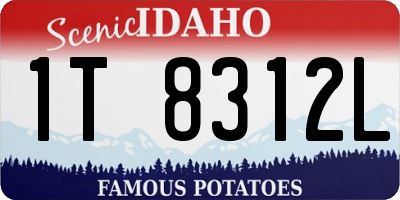 ID license plate 1T8312L