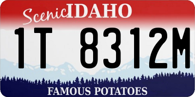 ID license plate 1T8312M