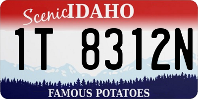 ID license plate 1T8312N