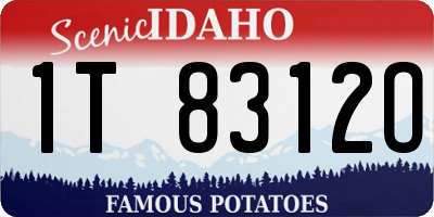 ID license plate 1T8312O