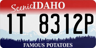 ID license plate 1T8312P