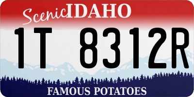 ID license plate 1T8312R
