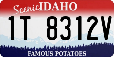 ID license plate 1T8312V