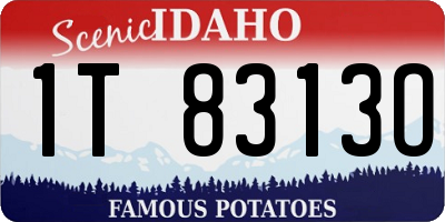 ID license plate 1T8313O