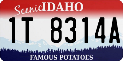 ID license plate 1T8314A