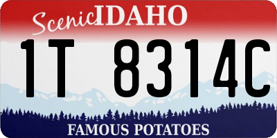 ID license plate 1T8314C