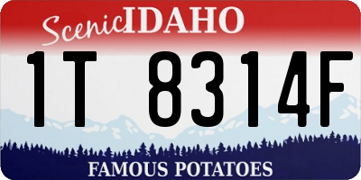 ID license plate 1T8314F