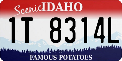 ID license plate 1T8314L