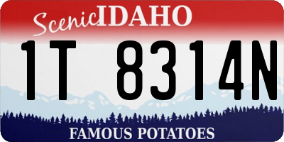 ID license plate 1T8314N