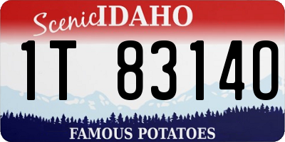 ID license plate 1T8314O